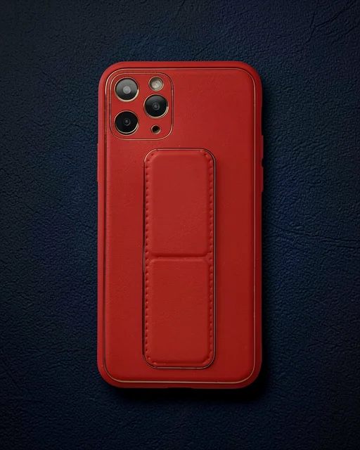 Apple İphone 11 Pro Kılıf Coco Deri Standlı Kapak - Kırmızı
