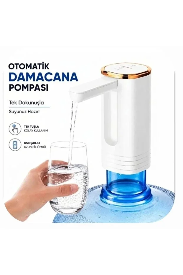 Şarjlı Taşınabilir Otomatik Damacana Su Pompası Katlanabılır Tasarım 800 Mah Bataryalı görsel 5