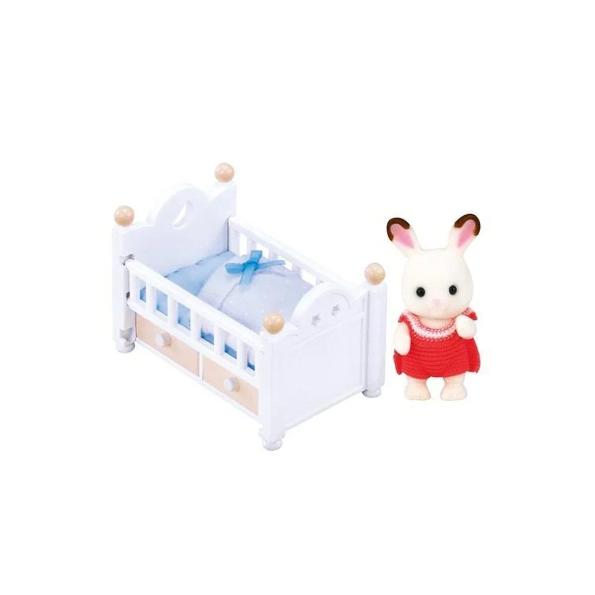 5017 Sylvanian Falies, Çikolata Kulaklı Tavşan Bebek ve Yatağı, +3 yaş görsel 2