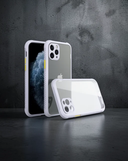 Apple İphone 11 Pro Kılıf Miami Şeffaf Silikon - Lila