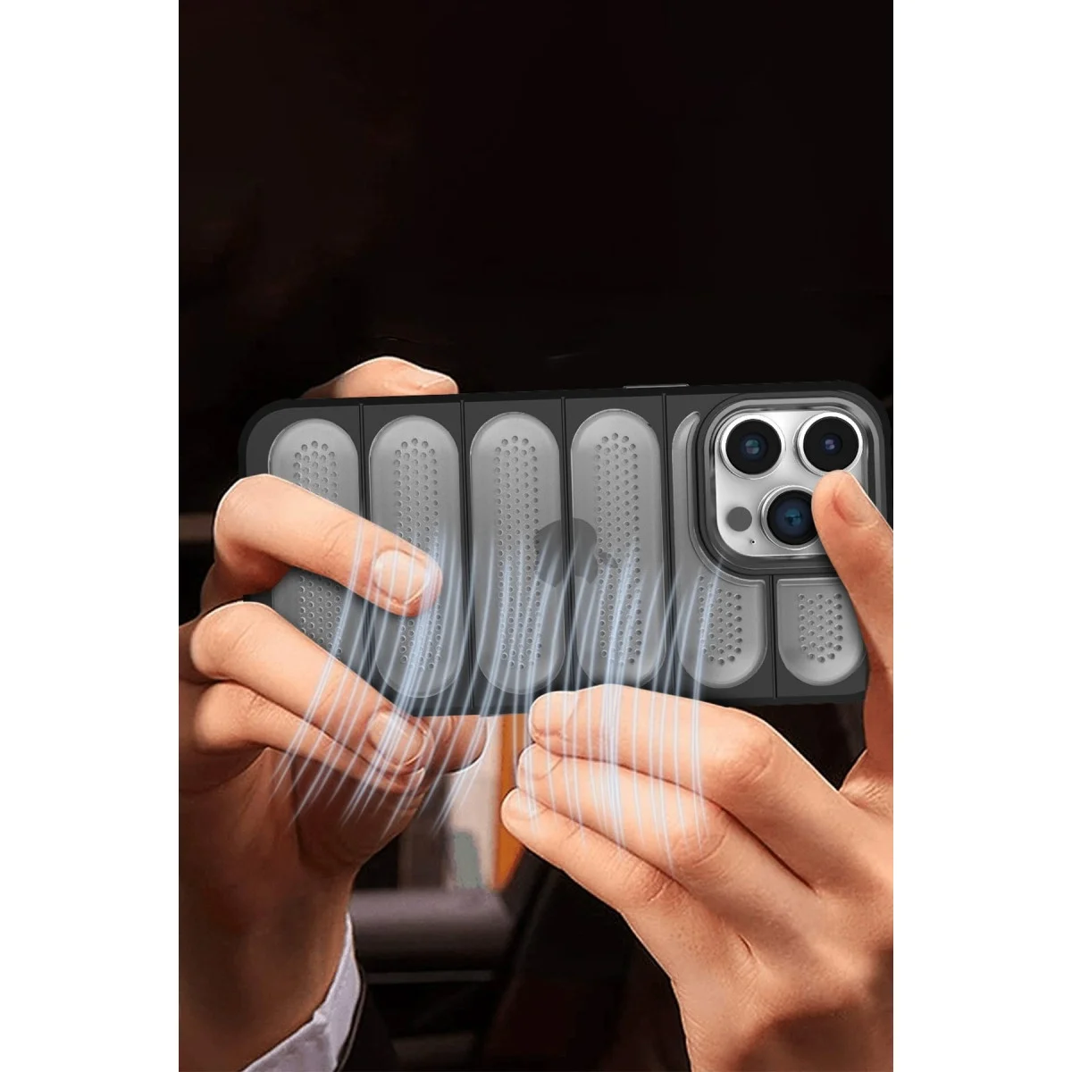 Apple İphone 15 Pro Kılıf Airmax Silikon Kapak - Lacivert görsel 5