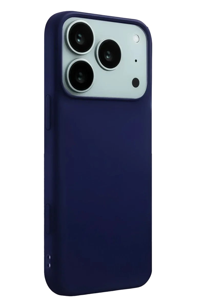 Apple iPhone 17 Pro Nano içi Kadife Silikon - Lacivert görsel 3