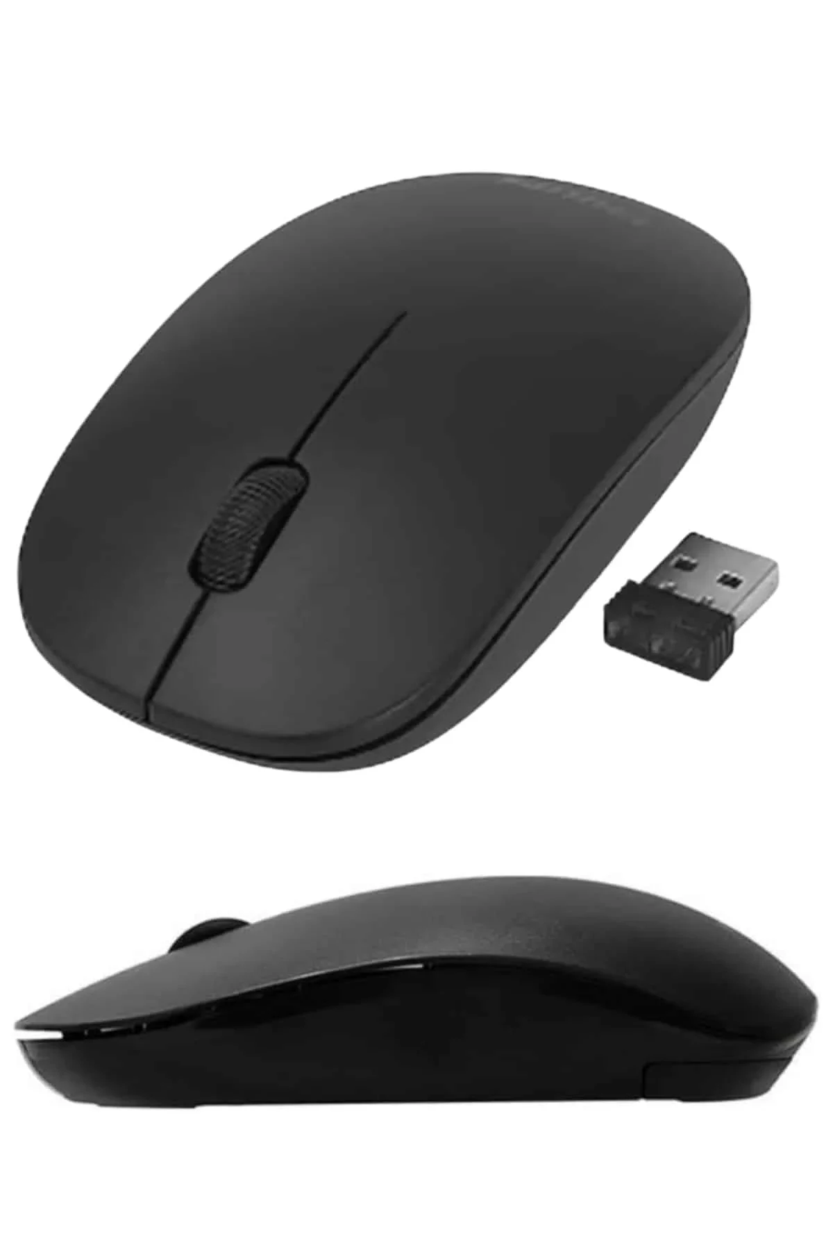 Ergonomik Tasarım Kablosuz Siyah Mouse Hassas Uzun Ömürlü görsel 4