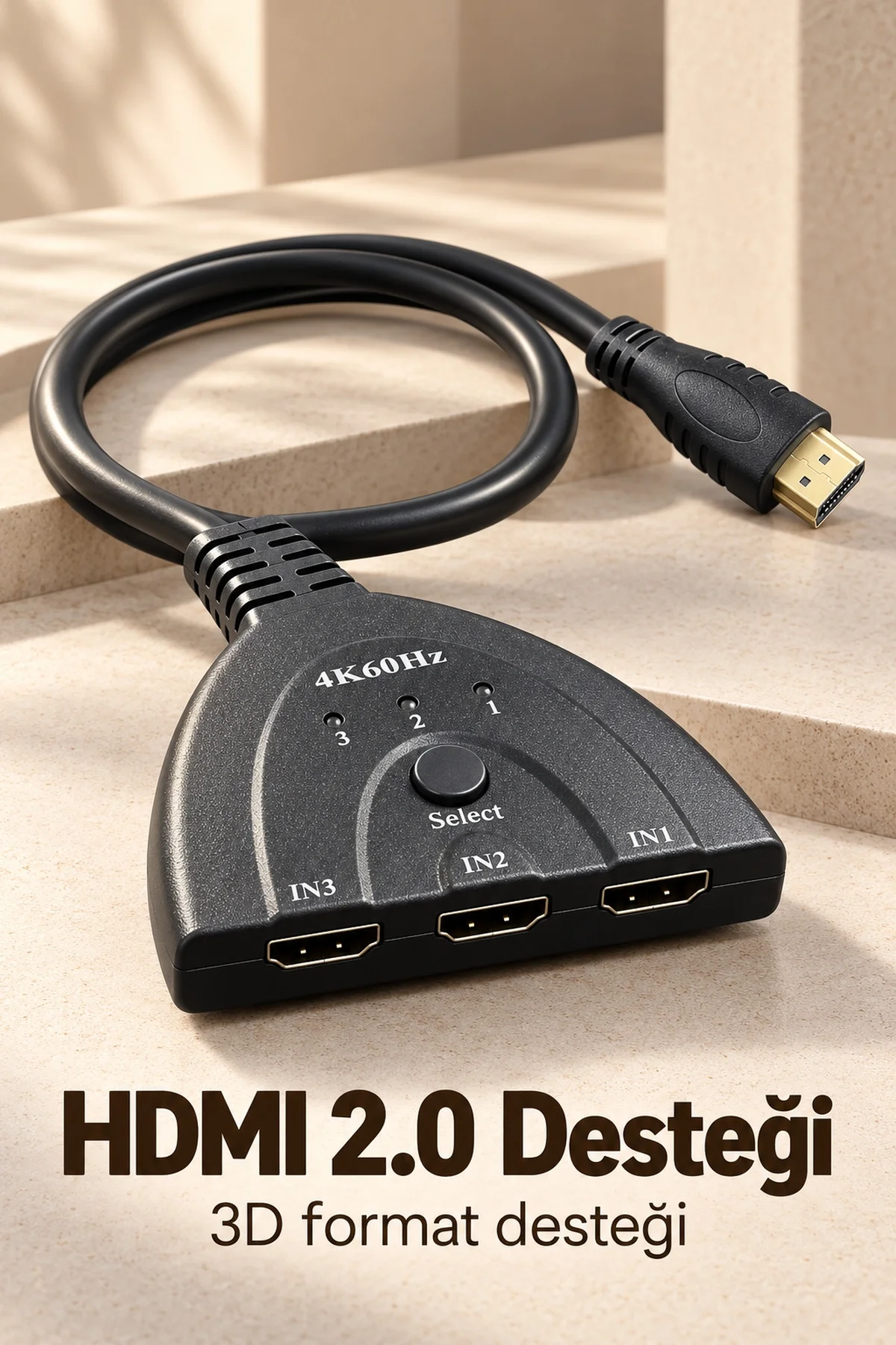 HDMI Kaynak Seçici Kablolu Çıkış ve Seçim Düğmesi görsel 5
