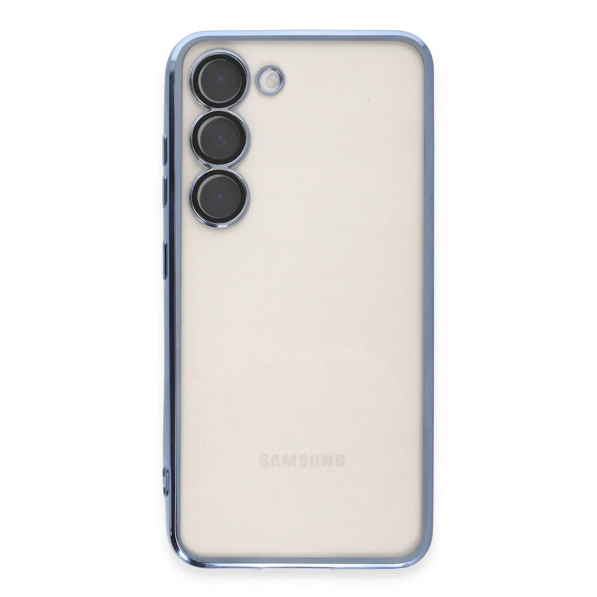 Samsung Galaxy S24 Kılıf Razer Lensli Silikon - Açık Mavi görsel 2