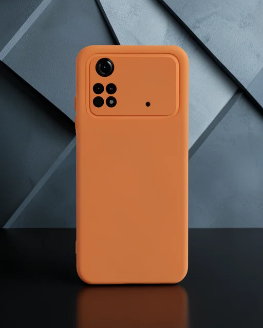 Xiaomi Poco M4 Pro 4g Kılıf Nano İçi Kadife Silikon - Turuncu