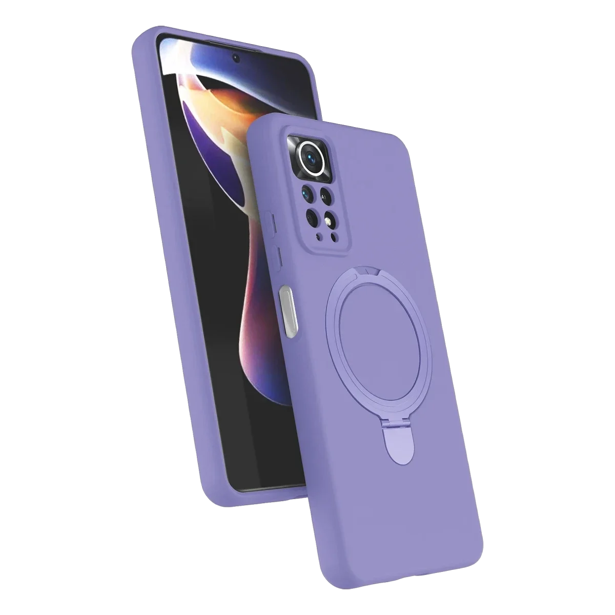 Xiaomi Redmi Note 12 Pro 4G Regal Magsafe Standlı Kapak - Lila