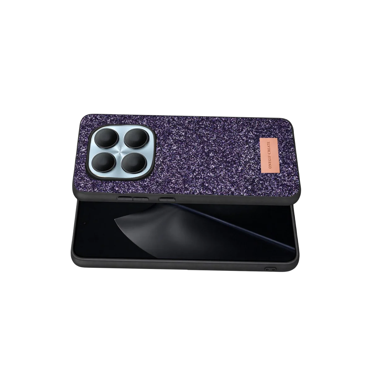 Onegif Xiaomi Redmi Note 15 4G Bright Simli Kapak - Derin Mor görsel 3