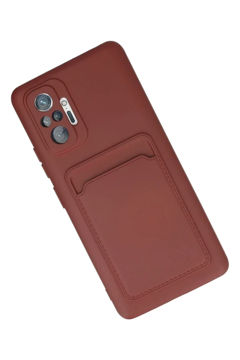 Xiao Red Note 10 Pro Kılıf Kelvin Kartvizitli Silikon - Bordo görsel 3