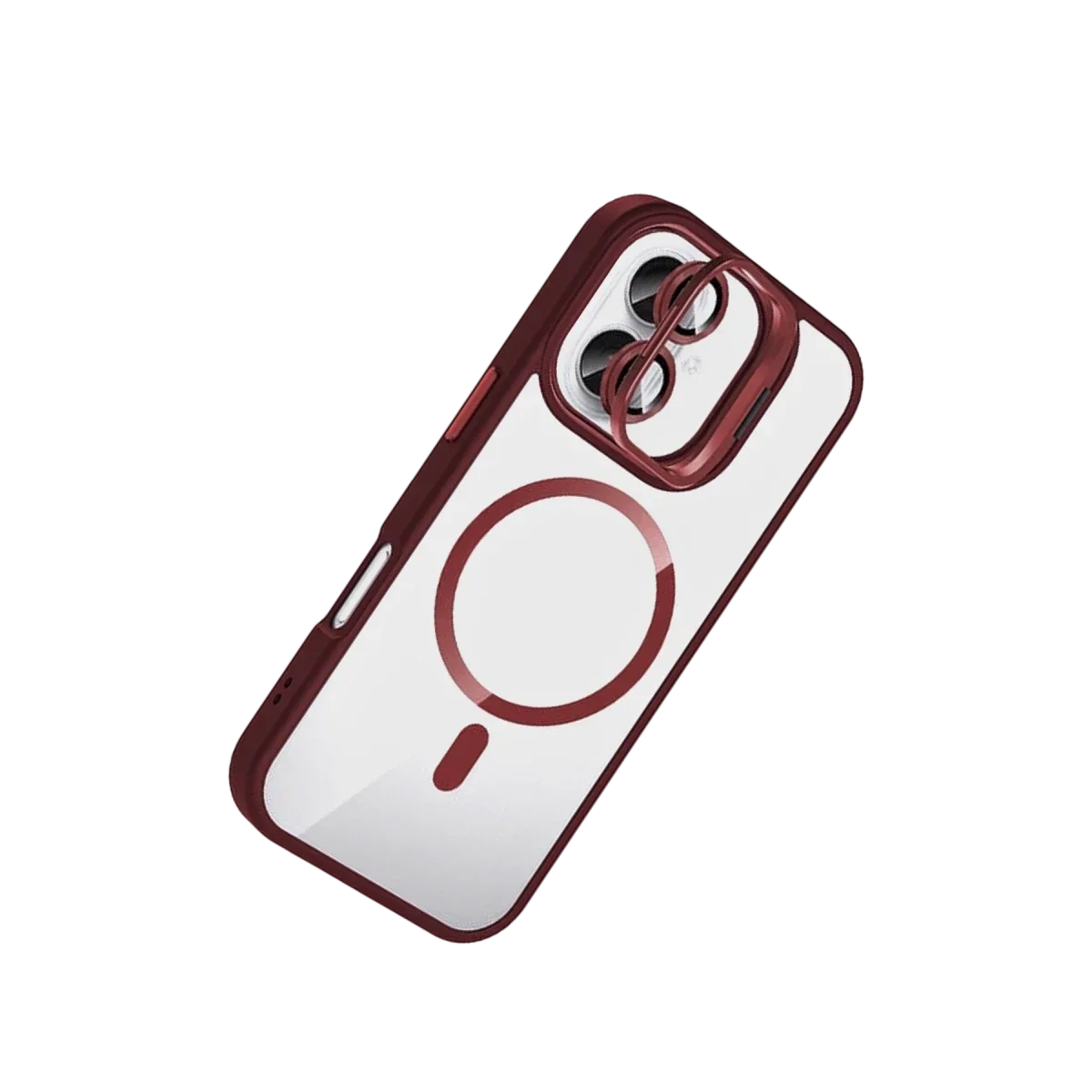 Joko Apple iPhone 16 Plus Remim Lensli Magsafe Standlı Kapak - Bordo görsel 2