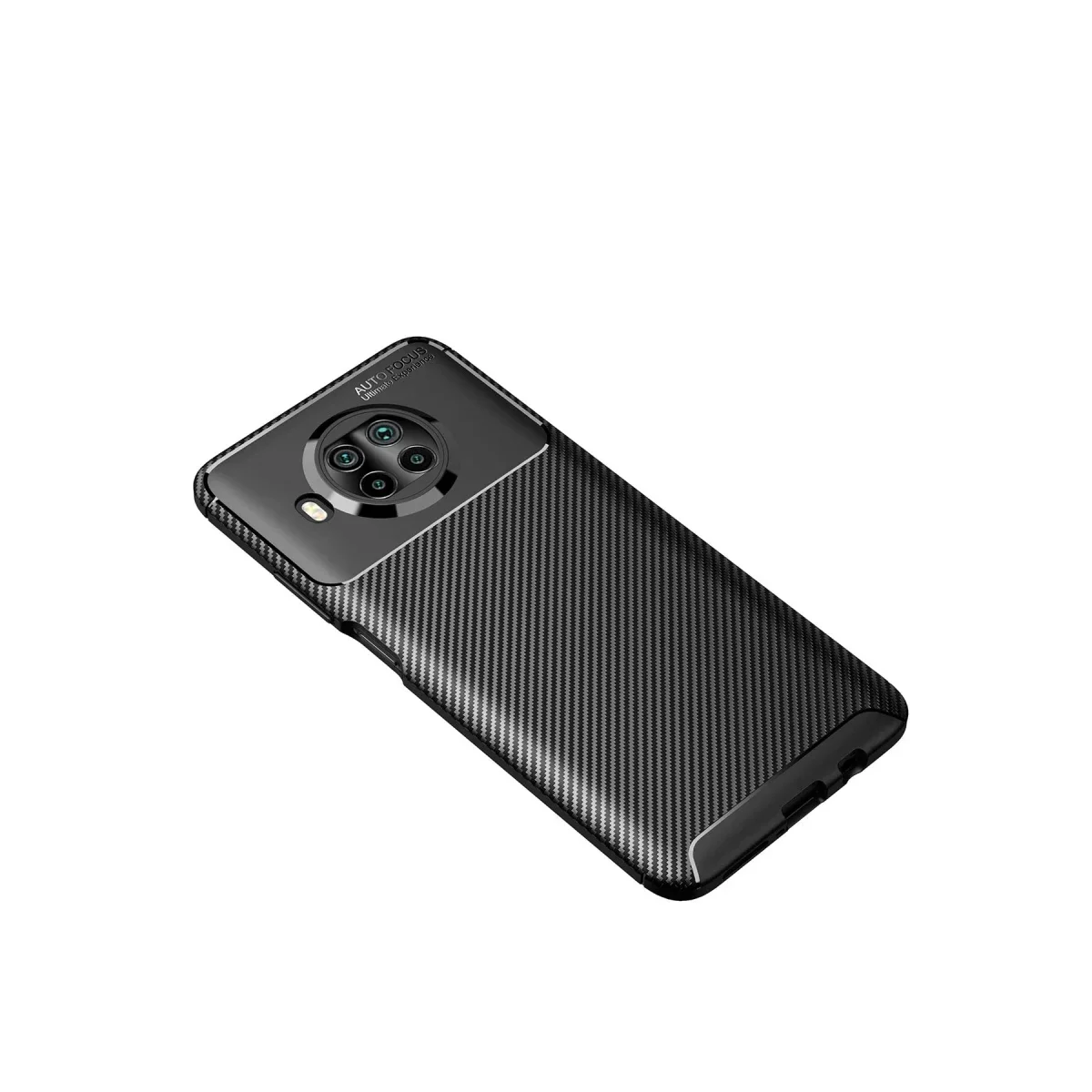 Xiaomi Mi 10T Lite Kılıf Auto Focus Karbon Kapak - Siyah görsel 2