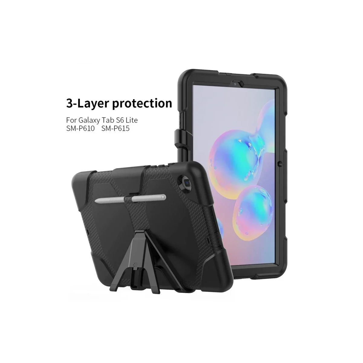 Samsung Galaxy T500 Tab A7 10.4 Kılıf Griffin Tablet Kapak - Siyah görsel 2