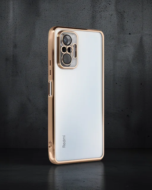 Xiaomi Redmi Note 10 Pro Kılıf Razer Lensli Silikon - Gold