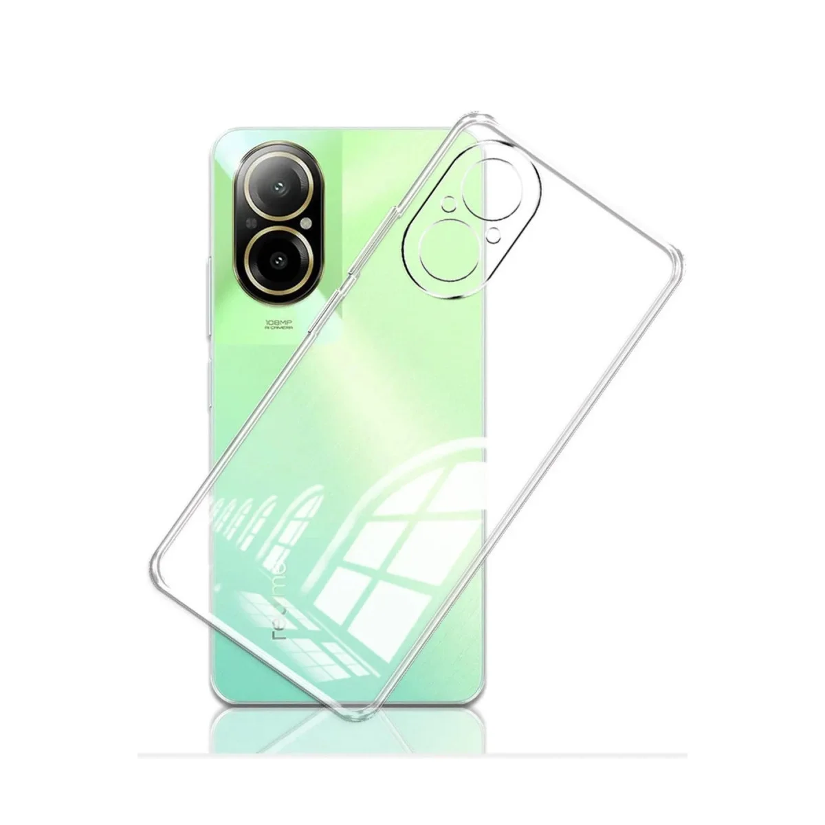 Realme 12 Lite Kılıf Lüx Şeffaf Silikon görsel 2