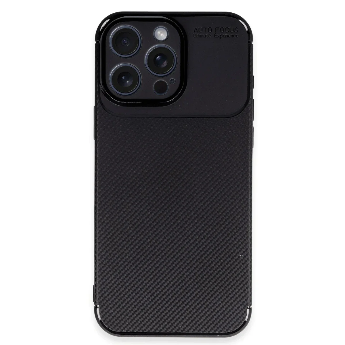 Apple iPhone 16 Pro Kılıf Auto Focus Karbon Kapak - Siyah görsel 3