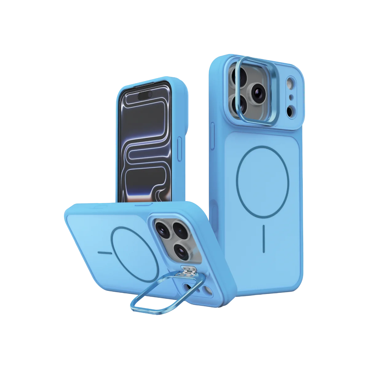 Joko Apple iPhone 18 Pro Pale Magsafe Standlı Kapak - Sierra Blue