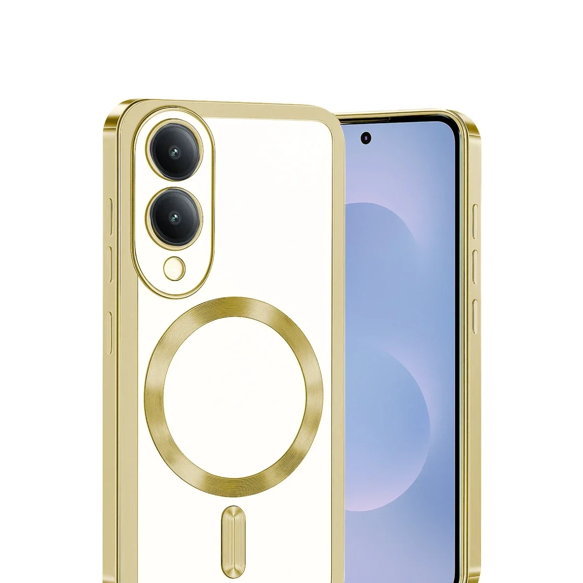 Samsung Galaxy S25 Edge Kross Magneticsafe Kapak - Gold görsel 2