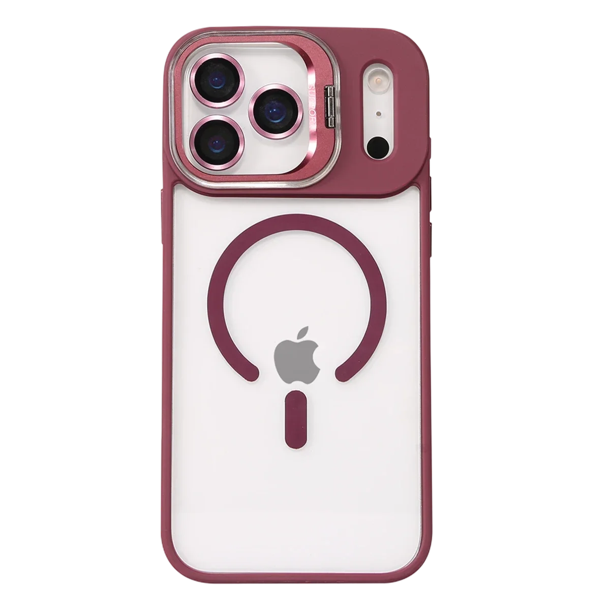 Joko Apple iPhone 17 Pro Remim Lensli Magsafe Standlı Kapak - Bordo görsel 2