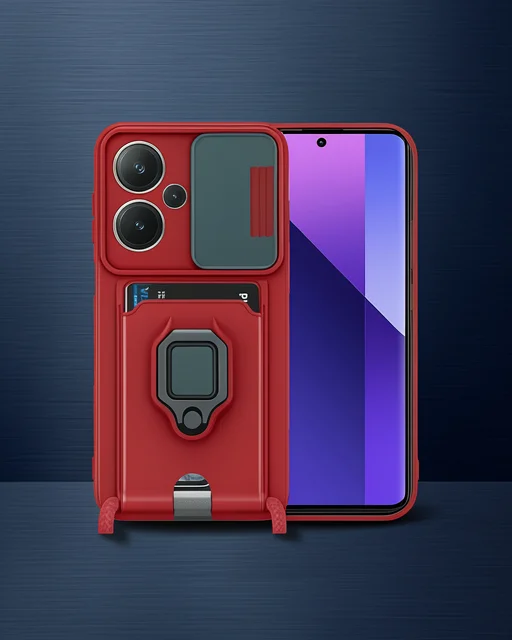Xiaomi Redmi Note 13 Pro Plus Kılıf Zuma Kartvizitli Yüzüklü Silikon - Yeşil