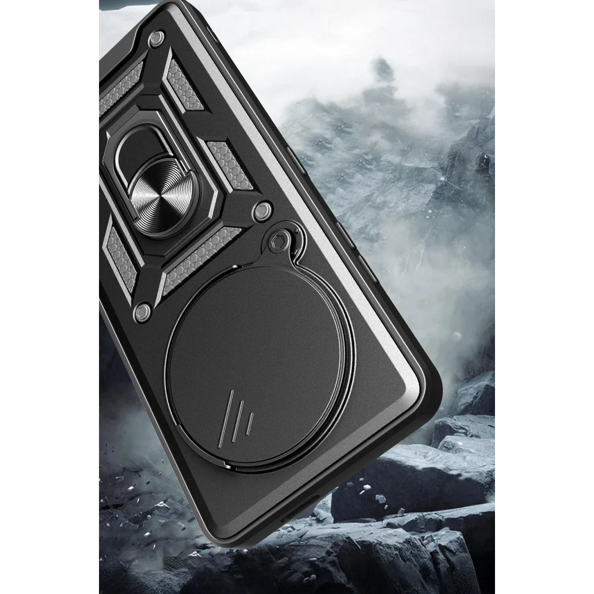 Xiaomi Mi 15 Ultra Kılıf Pars Lens Yüzüklü Silikon - Kırmızı görsel 2