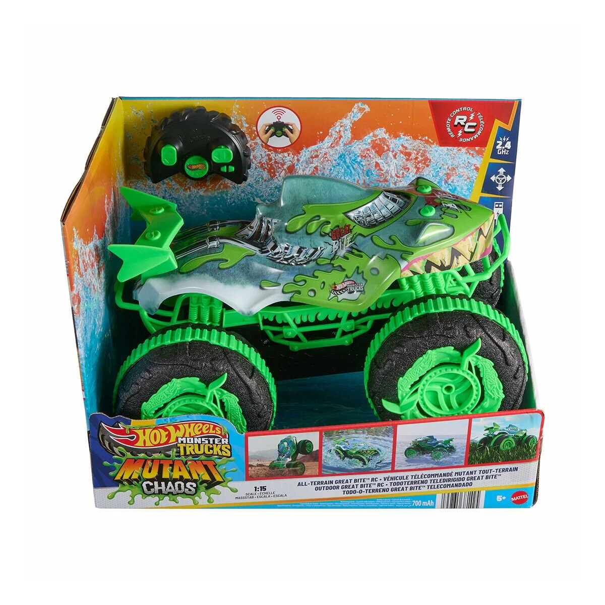 JMM76 Hot Wheels Monster Trucks 1:15 Mutant Kaosu Arazi Aracı Great Bite RC görsel 6