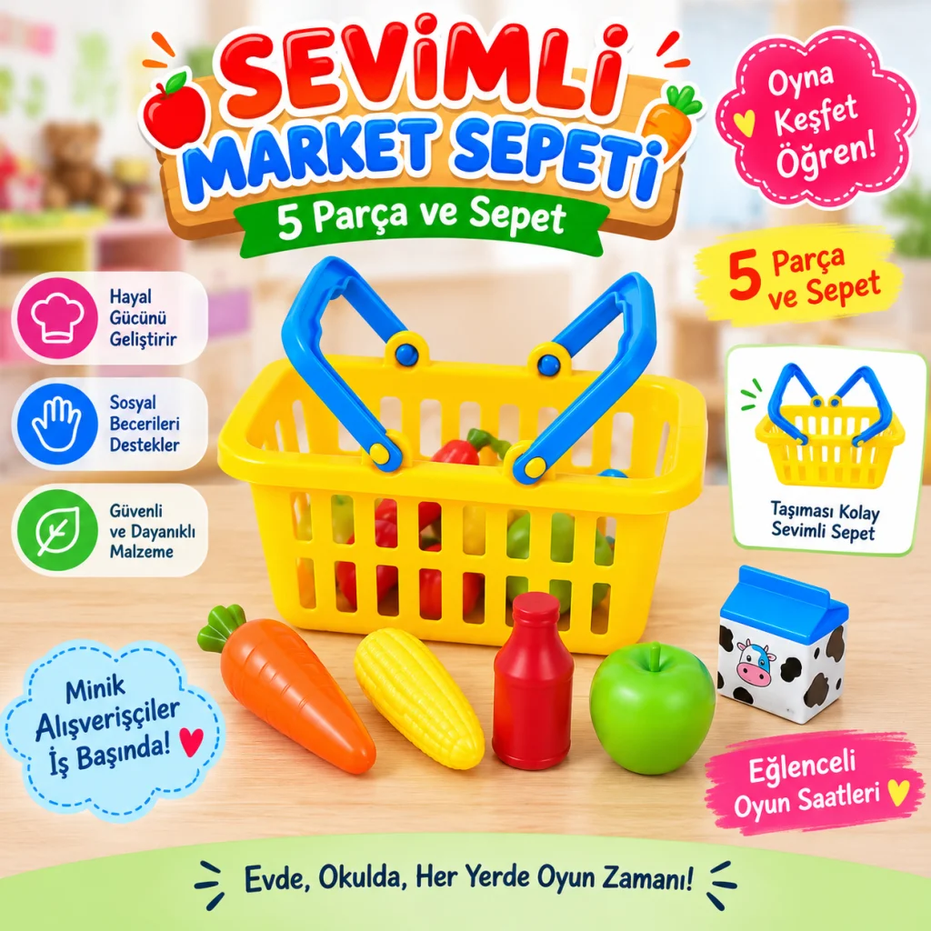 ENF-39222 Sevimli Market Sepeti görsel 2