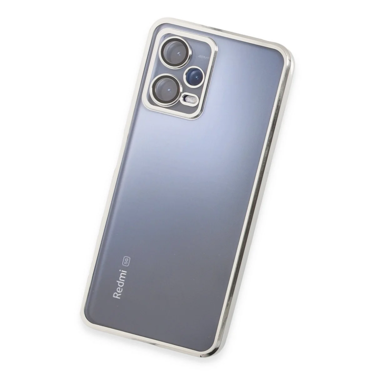 Xiaomi Redmi Note 12 Pro 5g Kılıf Razer Lensli Silikon - Gümüş görsel 3