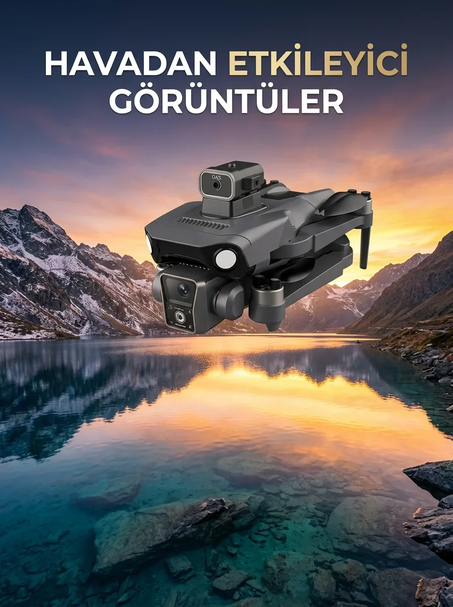 Çift Kameralı GPS Drone Geniş Açılı Havadan Görüntüleme Siste