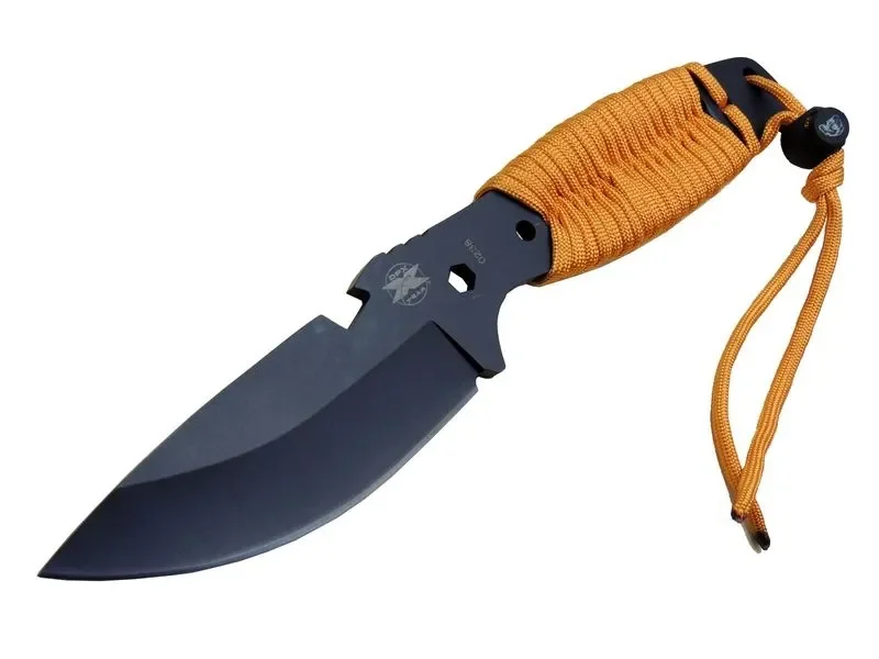 Gear Assault 0238TRN Kamp Bıçağı 22,5 cm - Turuncu, Metal; İpli Sap