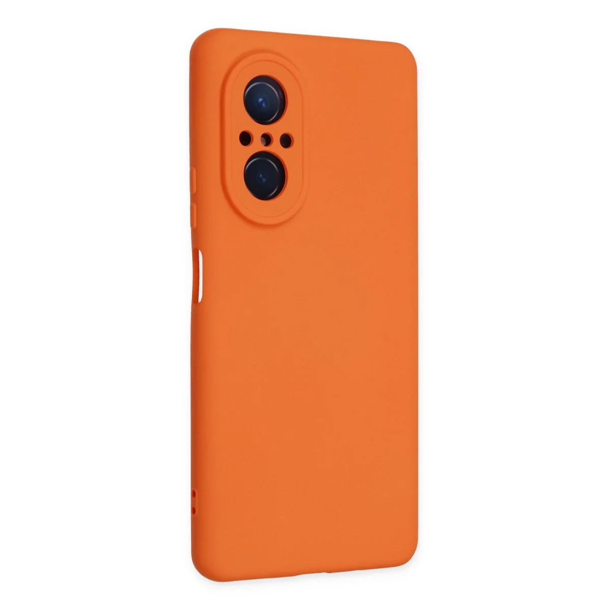 Huawei Nova 9 Se Kılıf Nano İçi Kadife Silikon - Turuncu görsel 2