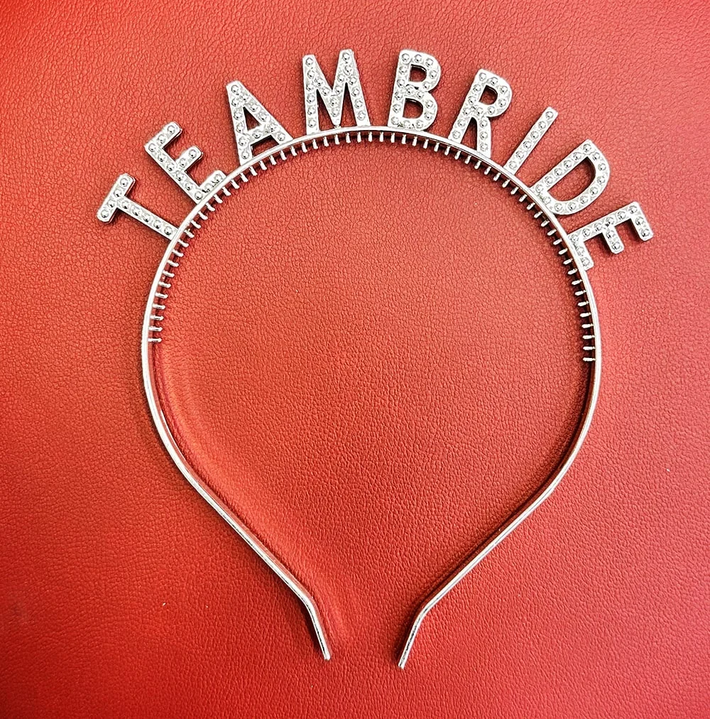 Gümüş Renk Team Bride Taç Plastik – Gelin ve Nedime Tacı görsel 2