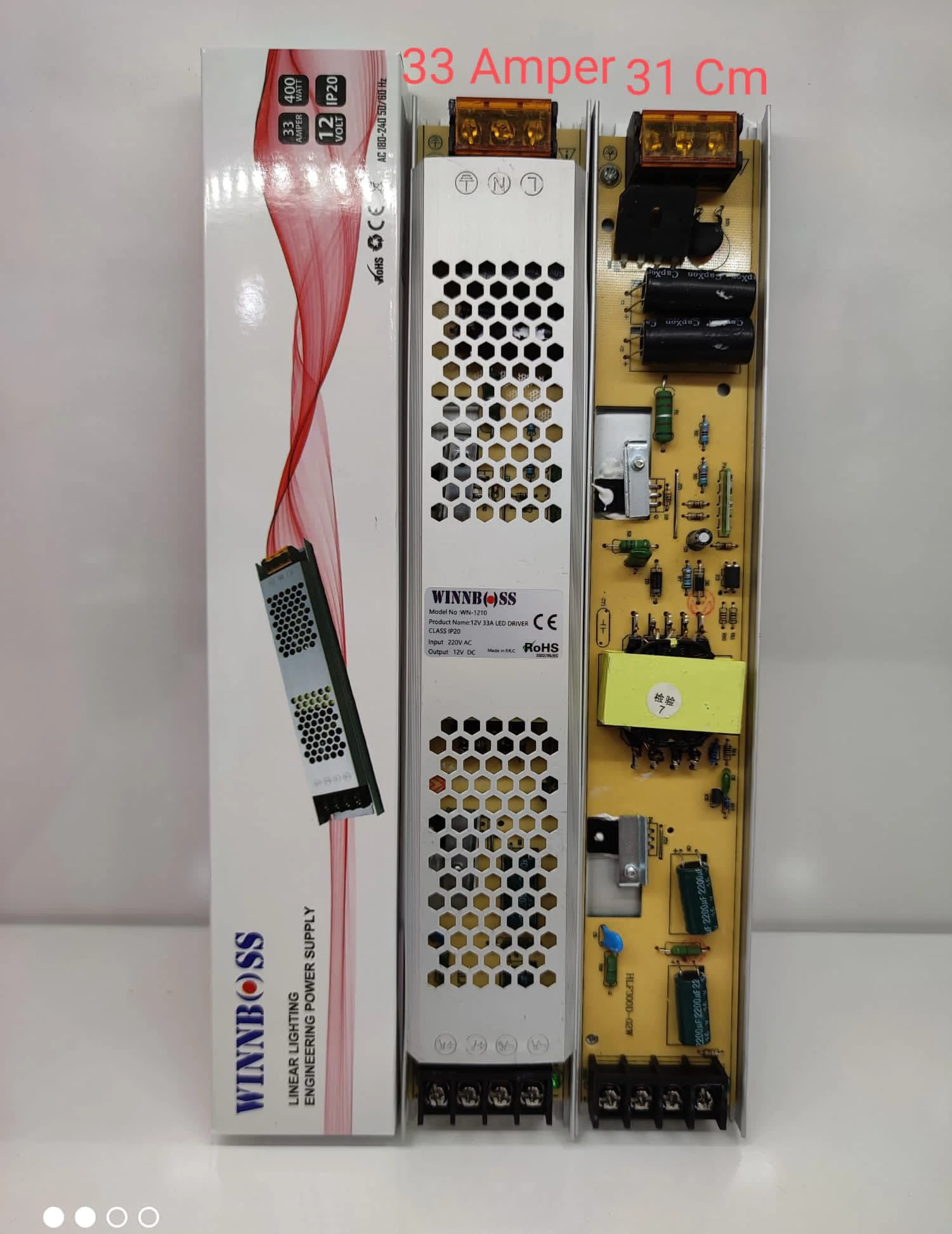 12V-33A-400W-IP20 Ultra Slim Trafo