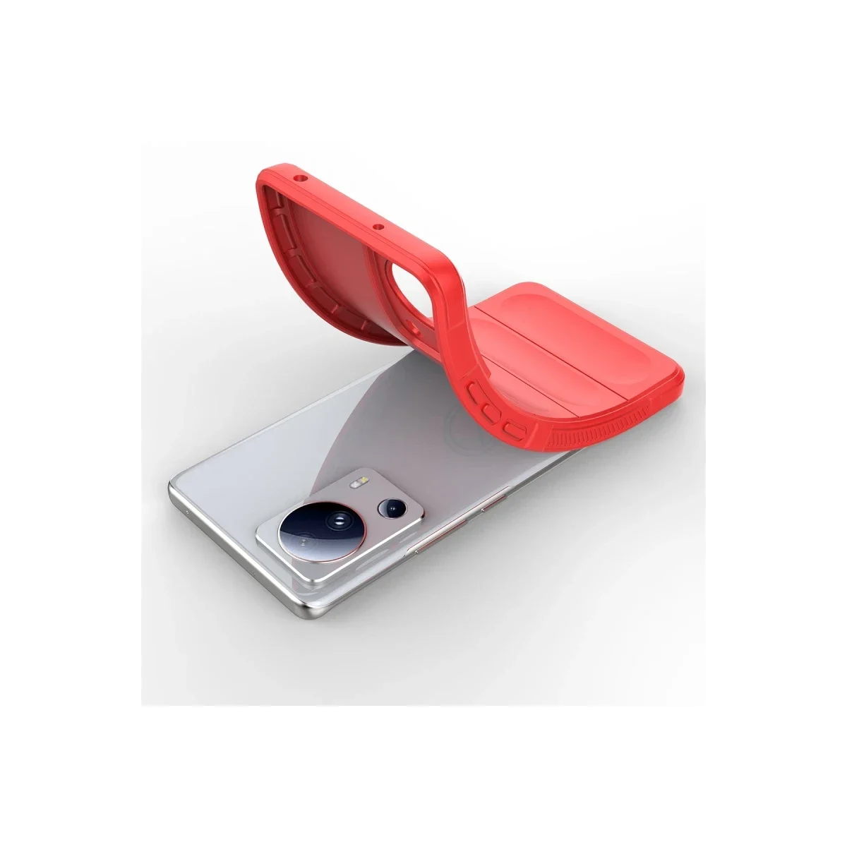 Xiaomi Mi 13 Lite Kılıf Optimum Silikon - Kırmızı görsel 4