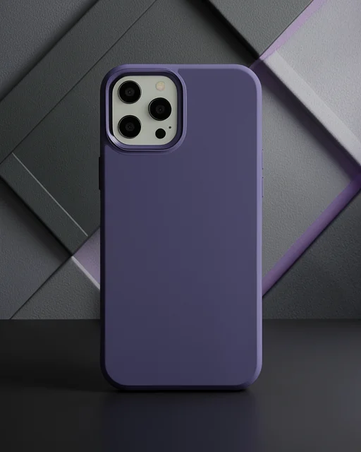 Apple İphone 12 Pro Max Kılıf Asya Deri Silikon - Mor