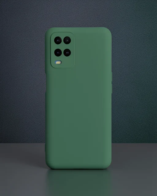 Oppo A54 4g Kılıf Nano İçi Kadife Silikon - Koyu Yeşil