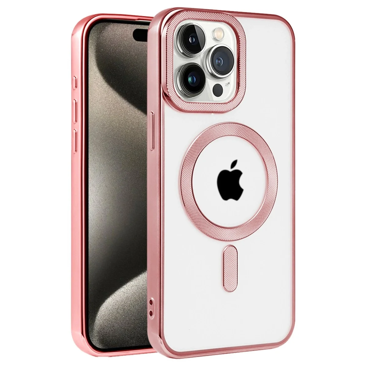 Apple İphone 14 Pro Kılıf Kronos Magsafe Kapak - Rose Gold