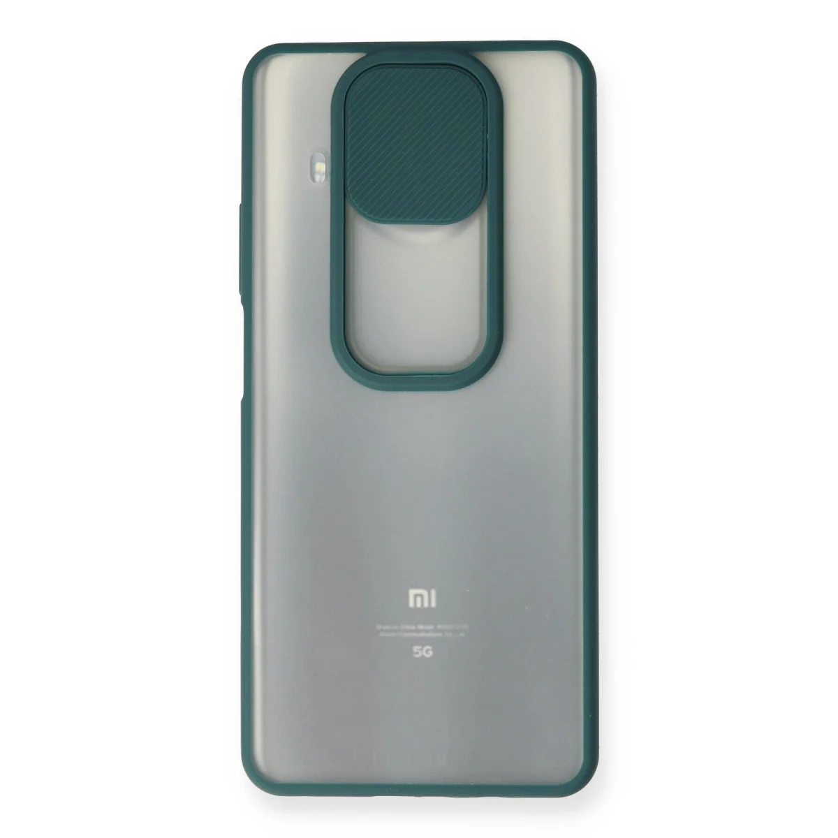 Xiaomi Mi 10t Lite Kılıf Palm Buzlu Kamera Sürgülü Silikon - Yeşil görsel 2