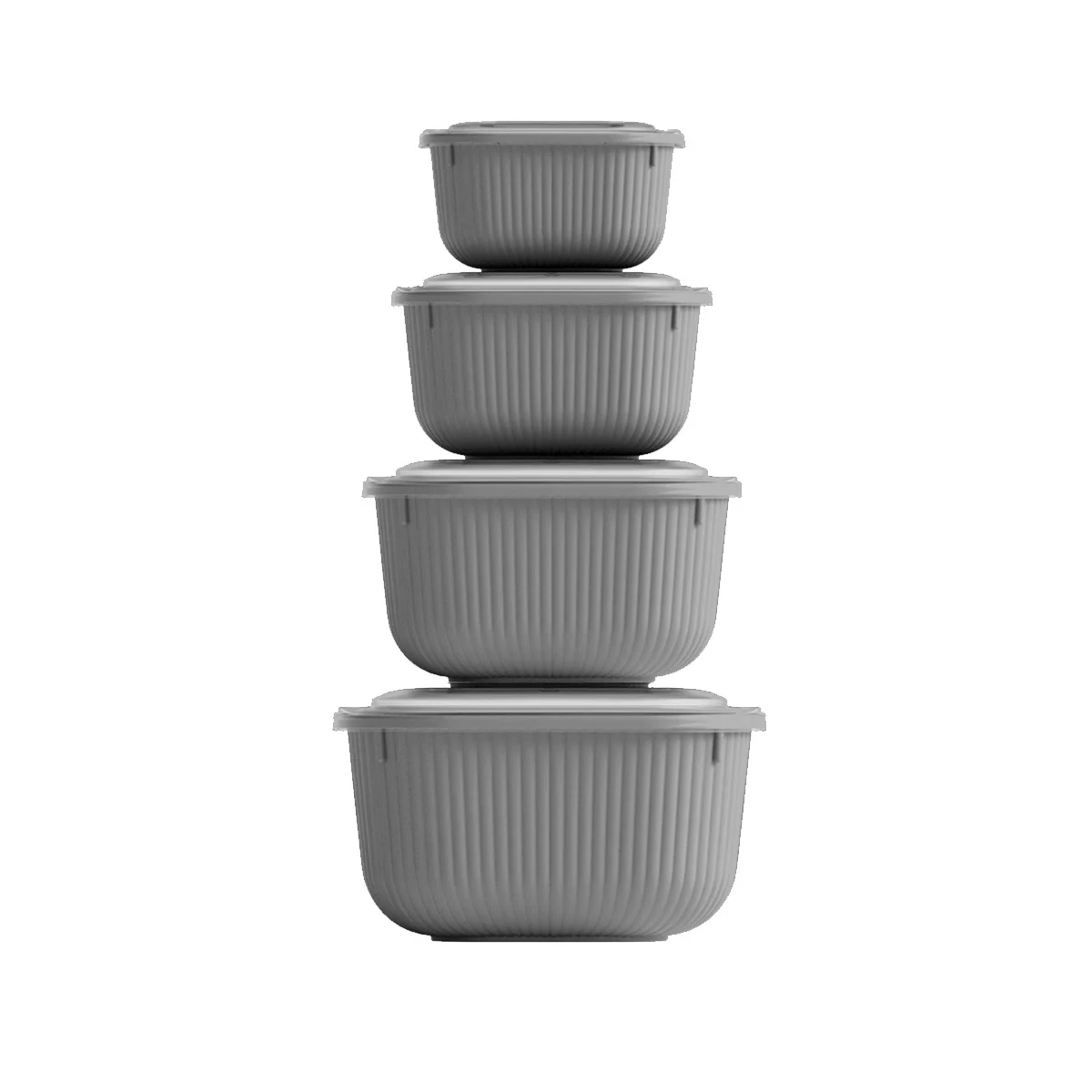 Sızdırmaz Saklama Kabı Seti (600/1100/1800/3000 ml) Kare görsel 2