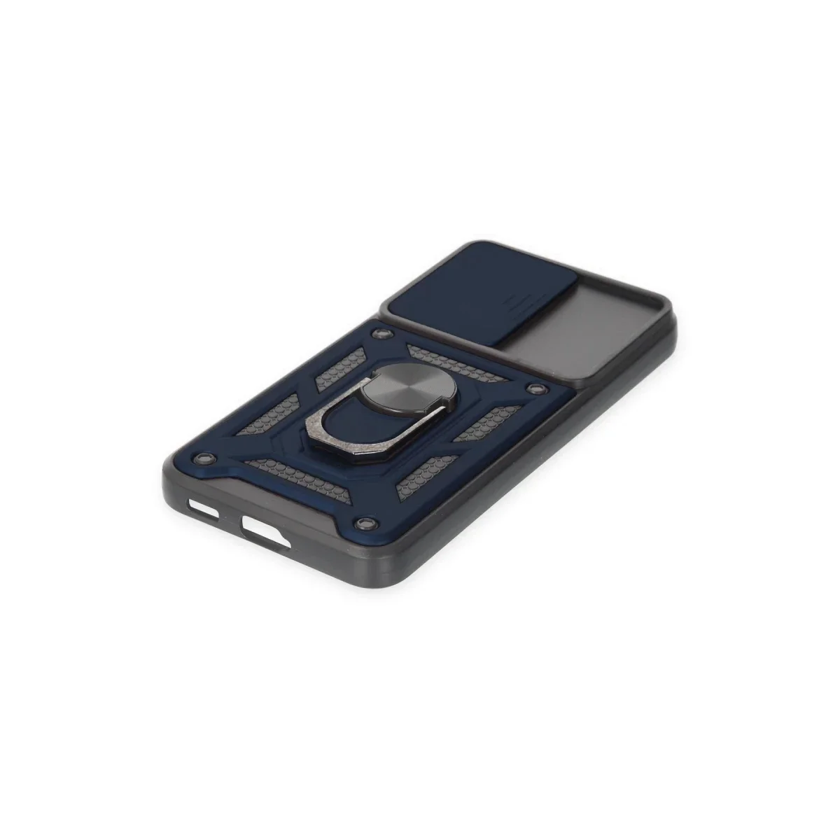 Samsung Galaxy S24 Kılıf Pars Lens Yüzüklü Silikon - Lacivert görsel 5