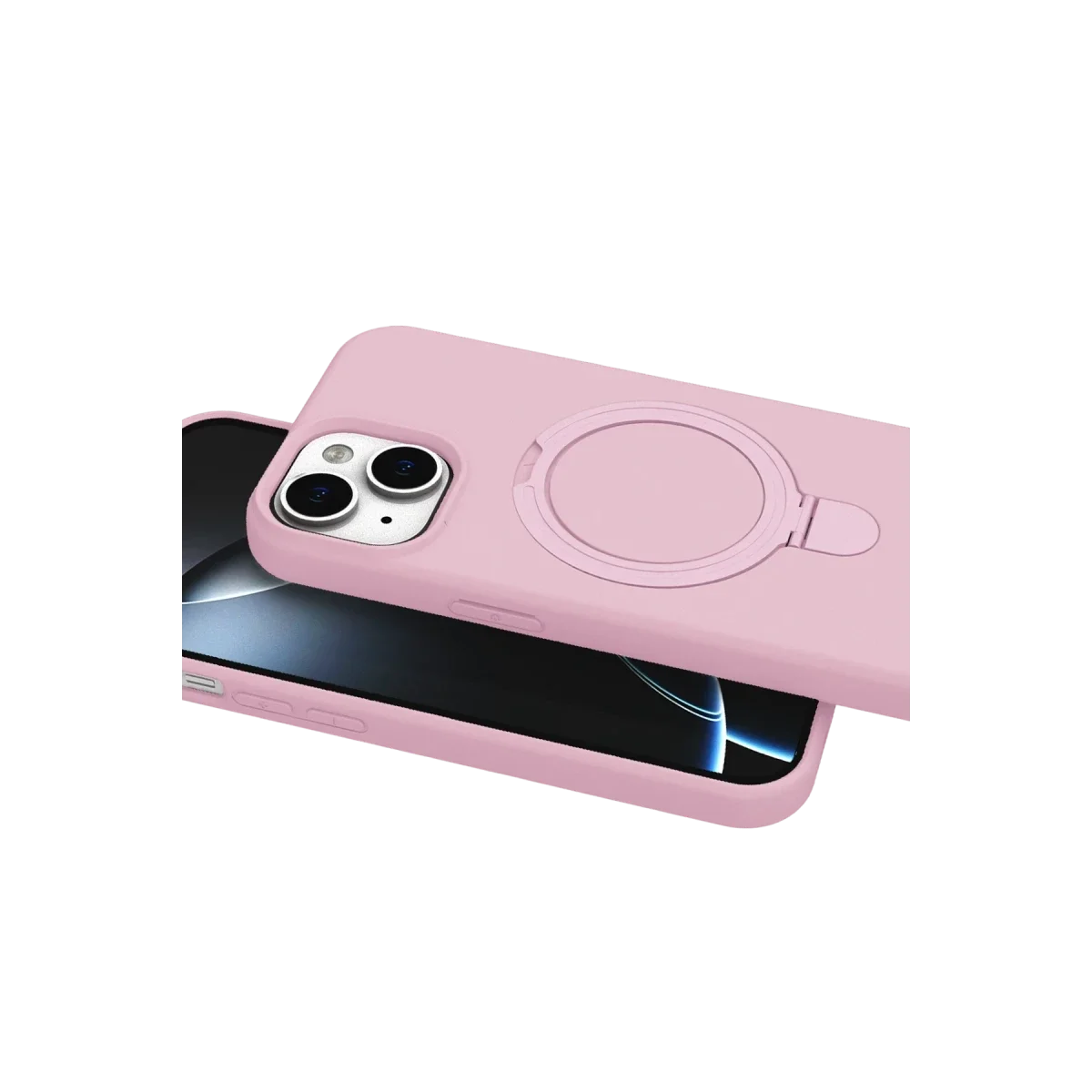 Apple iPhone 15 Plus Regal Magsafe Standlı Kapak - Açık Pembe görsel 4