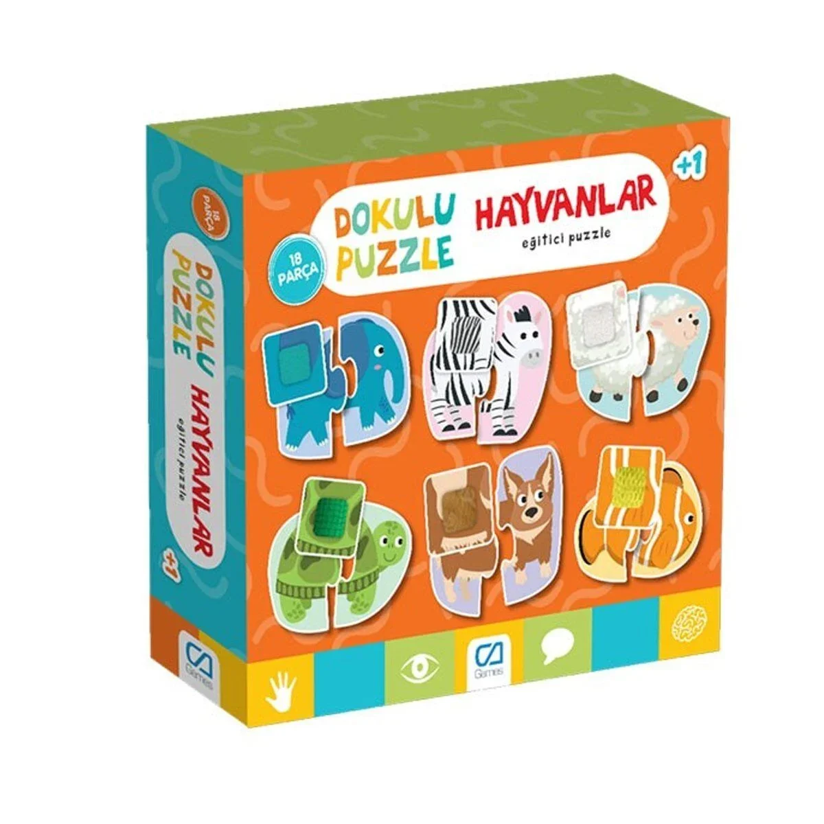 CA.5126 Dokulu Puzzle Hayvanlar