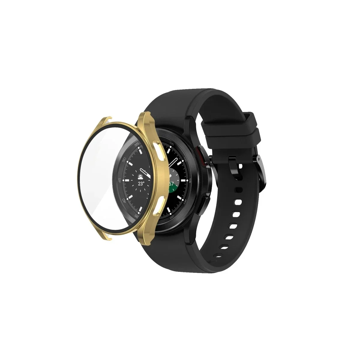 Watch 5 44mm Wall Camlı Kasa Ekran Koruyucu - Gold görsel 2