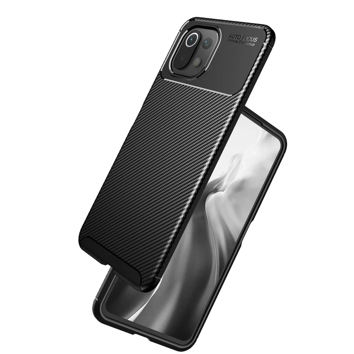 Xiaomi Mİ 11 Lite Kılıf Auto Focus Karbon Kapak - Lacivert görsel 2