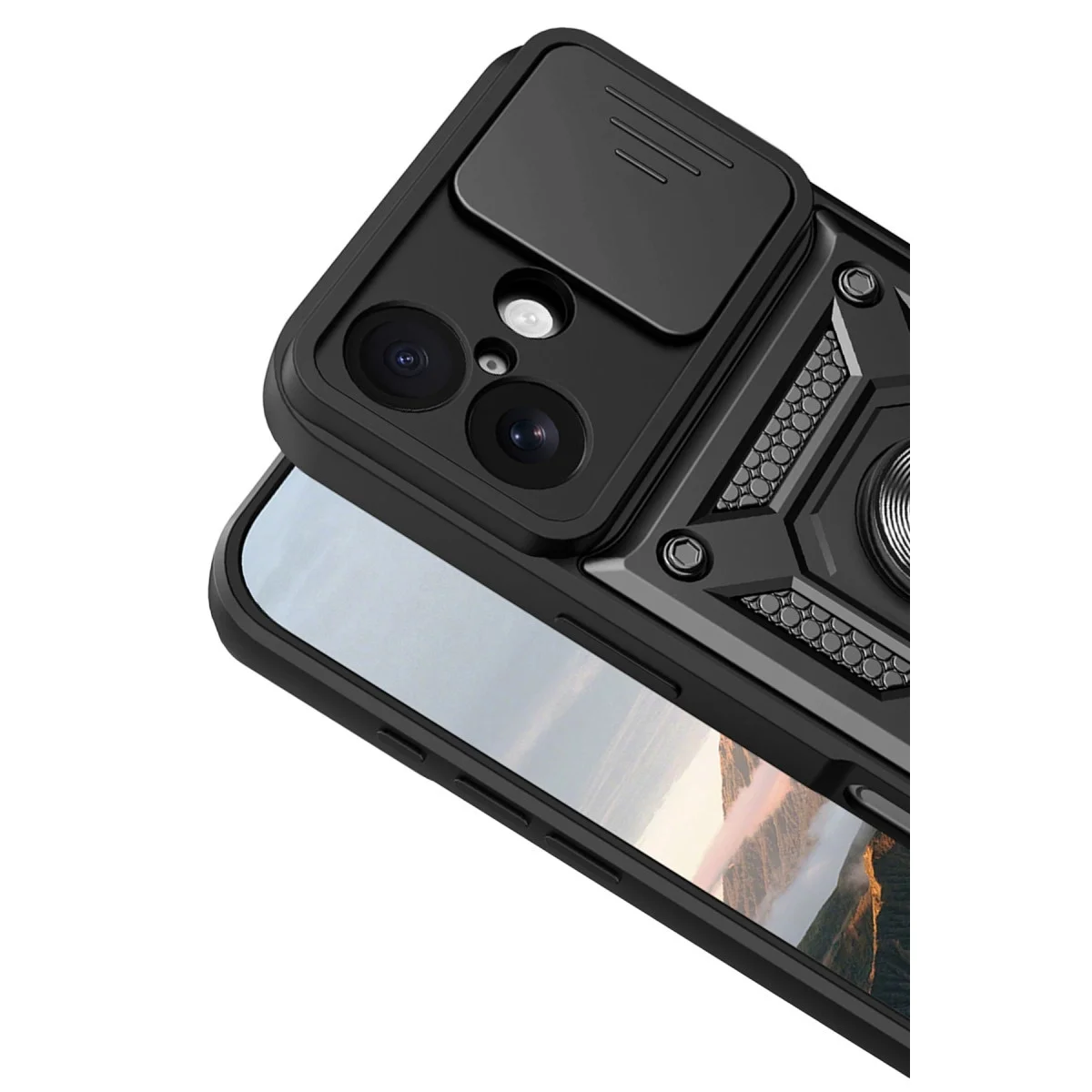 Apple İphone 17 Pars Lens Yüzüklü Silikon - Siyah görsel 3