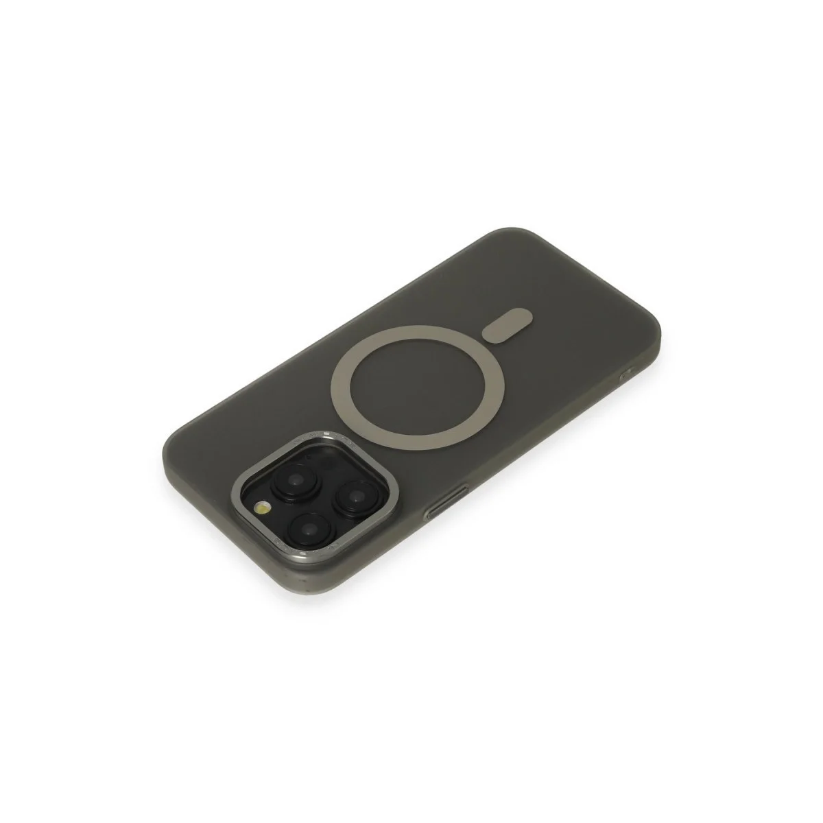 Apple İphone 15 Pro Max Kılıf Lodos Magneticsafe Mat Kapak - Titan Gri görsel 3