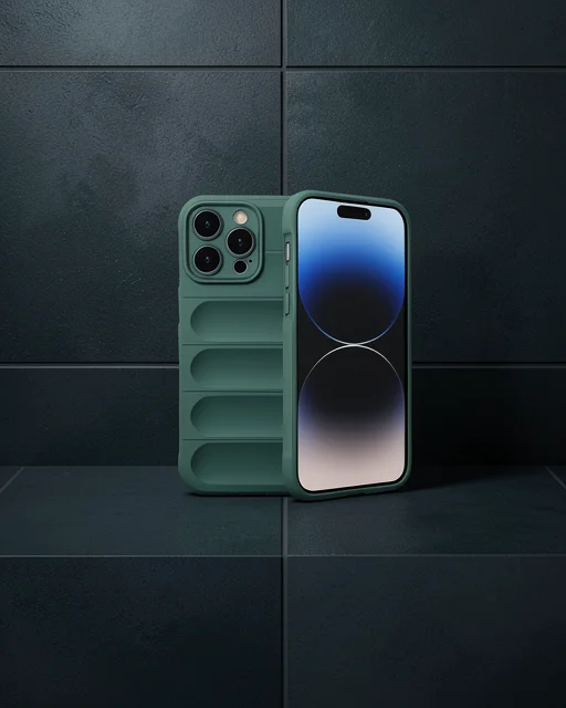 Apple İphone 16 Pro Max Kılıf Optimum Silikon - Koyu Yeşil