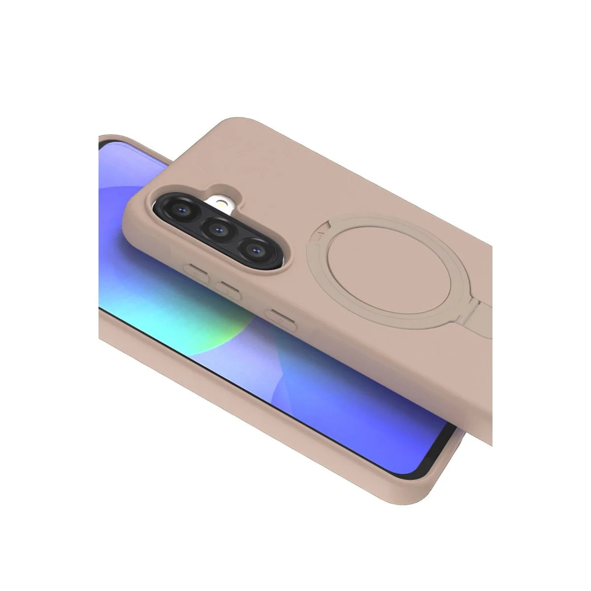 Samsung Galaxy A17 5g Regal Magsafe Standlı Kapak - Çöl Titanyum görsel 2