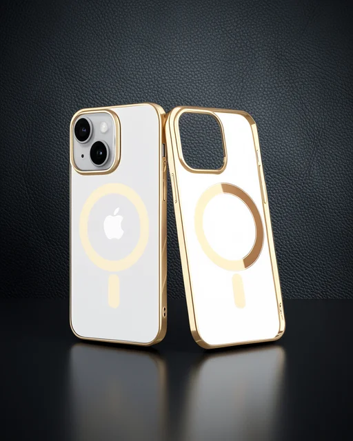 Apple İphone 14 Plus Kılıf Element Magneticsafe Sert Kapak - Gold