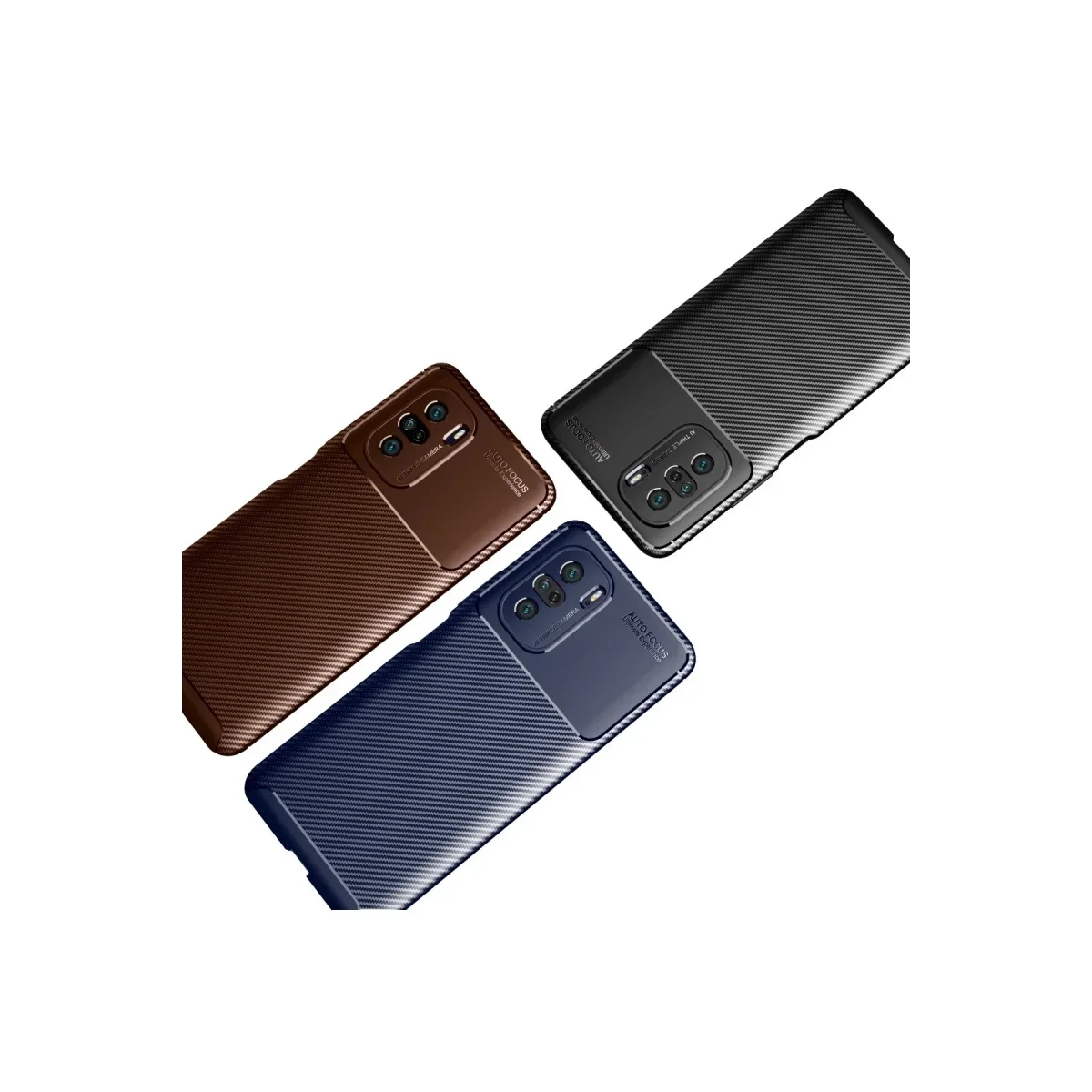 Xiaomi Poco F3 Kılıf Auto Focus Karbon Kapak - Lacivert görsel 3
