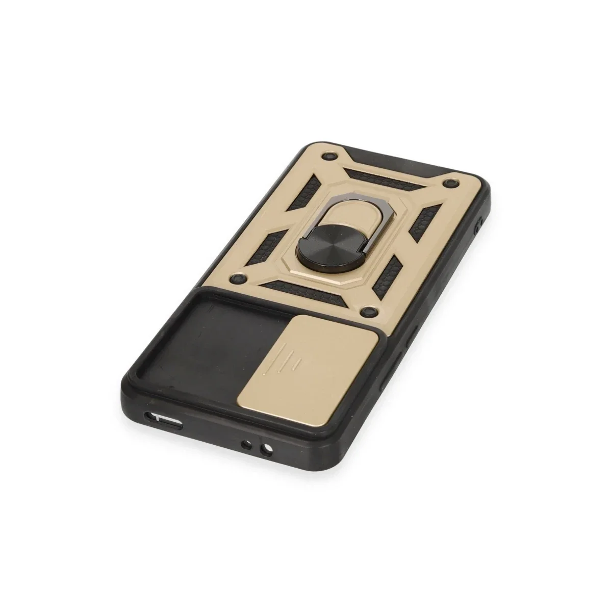 Xiaomi Mi 12T Pro Kılıf Pars Lens Yüzüklü Silikon - Gold görsel 4